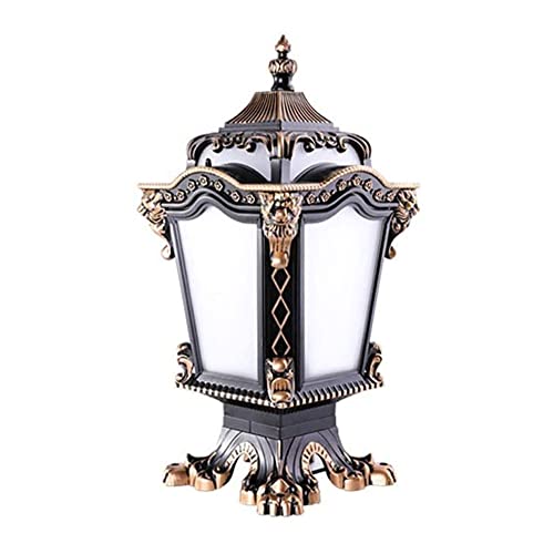 Outdoor Wall Lights, Strong Durable European Retro 2-Heads Lawn Garden Waterproof Outdoor Floor Lamp High E27 Pole Lamp Traditional Victoria Landscape Street Lamp Lawn Garden Pathway Lighting Landscap