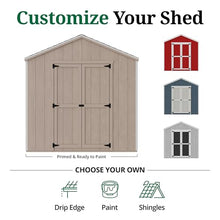 Little Cottage Co. 8x16 Value Gable Shed with Floor, Outdoor Wood Storage Do-It-Yourself Precut Kit