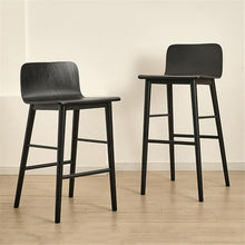 YXIANG56Q Bar Stools Black High Stool Bar Restaurant Household Wooden High Chair Multi-Size Optional Bar Chairs(Small)