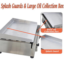 Banfluxion Natural Gas Grill Griddle 28.94"x16.14", Stainless Steel Countertop Flat Top with 2000Pa Low-Pressure Valve, 2-Zone Temperature Control 122-572°F for Home Camping Restaurant BBQ Teppanyaki