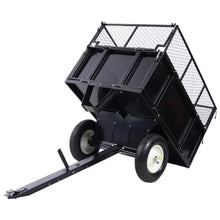 Neojoyoenix ATV Trailer Steel Dump Cart, 750lbs 22 Cubic Feet Utility Trailer Lawn Garden Trailer with Heavy Duty Tow Behind Carts and Removable Sides for Tractors, ATV, UTV, Lawn Mowers