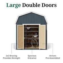 Little Cottage Co. 8x10 Value Gambrel Barn with 6 ft. Sidewalls with Floor, Outdoor Wood Storage Shed Do-It-Yourself Precut Kit