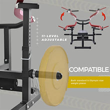 PRODCA Weight Chest Press Bench 11 Adjustable Positions Home Gym Equipment Red