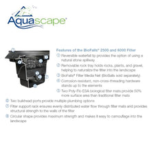 Aquascape Signature Series 2500 BioFalls Filter, Biological and Mechanical Filtration for Ponds up to 2500 Gallons, Complete Kit for Easy Installation, 09020