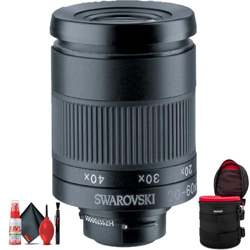 SWAROVSKI OPTIK 20-60x Zoom Spotting Scope Eyepiece with Padded Case and Cleaning Kit