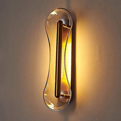 VITINNO Light Sconce Luxury Glass Wall Lamp LED Bedroom Bedside Lamp Creative Hotel Corridor Aisle Living Room Decor Lighting Bedside Decor Lamp