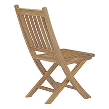 Modway EEI-3204-NAT-SET Marina Premium Grade A Teak Wood 9-Piece Outdoor Patio Dining Furniture Set, Eight Folding Side Chair/One Table, Natural
