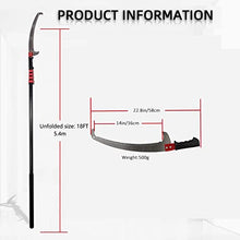 Telescopic Pole Saws Tree Pruners, Extendable Pruning Saw 5.4-7.2m, Long Reach Pole Pruning Saw, Extendable Tree Pole Pruner, Manual Tree Branches Pruner,5.4m/18FT