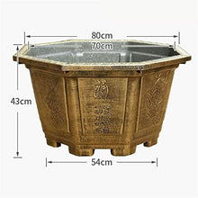Flower Pots Garden Patio Planter for Indoor Plants Resin Pots for Outdoors with Drainage Hole Retro Look Home Decorative Containers Christmas Planters (Size : 80cm)