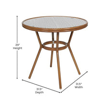 EMMA + OLIVER Black/White Indoor/Outdoor Bistro Table Set with 2 Chairs