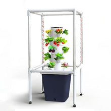 Tower Garden Hydroponics Growing System, 20-30-Plant Indoor Vertical Garden with LED Timing Grow Light, Nursery Germination Kit with Pump and Movable Water Tank (No Seedlings Included) ( Color : Gris