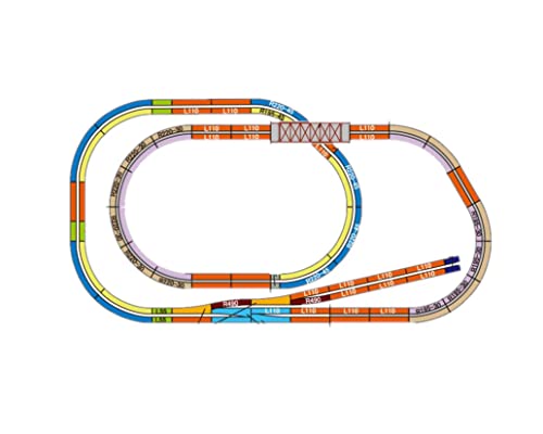 Rokuhan Layout Plan Q Complete Track Set 46.4" x 25.5