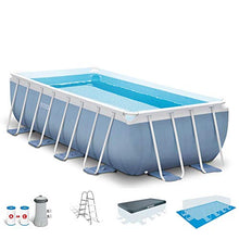 Intex Rectangular Prism Frame Pool Set 16ft x 8ft x 42in Multicolor