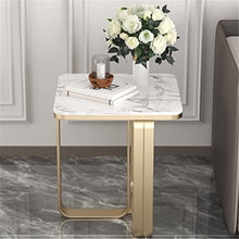 NRFJFOP Small Coffee Table Rock Slab Sofa Side Living Room Corner high-end Balcony Bedside Sideboard