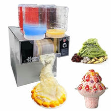 UYCVT Automatic Sn Ice Machine, 4 Feed Barrels Ice Crusher, 750W Tabletop Electric Snow Cone Maker, 120kg/24h Slush Maker, for Home, Outdoor, Supermarket, Dessert Shop