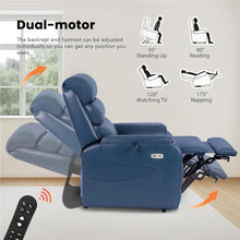 UOPYNE Dual Motor Power Lift Recliner with Massage, Heat & Lay-Flat