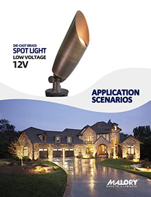 MALORY Solid Brass Landscape Spotlight 12-Pack with Bulb(S06)