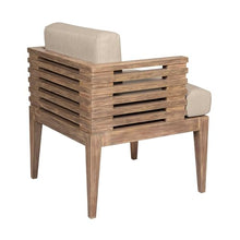 Vivid Outdoor Patio 5 Piece Dining Set in Light Eucalyptus Wood with Taupe Olefin Cushions