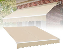 WZUOPG Manual Retractable Awning Door Window Awning Shelter Outdoor Canopy Home Deck Canopy with Manual Crank Handle（Frame included ）, 22.9x9.8ft