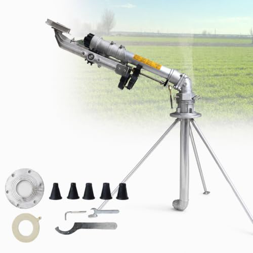 Farm Irrigation Sprinkler, 360° Rotary Large-Area Watering Spray withstand