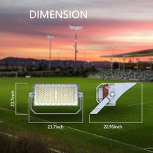 Xapolu 650W LED Stadium Flood Lights with 30° Beam Angle, 97500lm Super Bright Outdoor Sport Light (2600W Metal Halide Eqv.), IP66&10KV, 277-480V 0-10V Dim LED Ballpark Lights, UL Listed