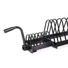 Power Systems Horizontal Plate Rack with Handle and Wheels Black