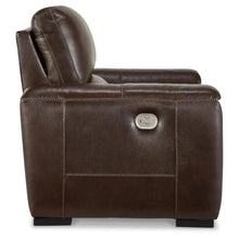 Sanco Power Recliner Chair, Adjustable Headrest, USB, Walnut Brown Leather