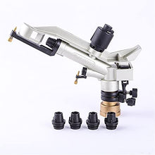 GUSTYT 360-Degree Rocker Sprinkler Automatic Irrigation Equipment Yellow Electroplating Silver