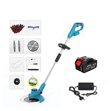 Electric Lawn Mower, 2500W 8 Inch Brushless Electric Lawn Mower Lawn Mower Grass Line Adjustable Hedge Trimmer Portable Garden Pruning (Color : 2 Battery Set, Size : A) (1 Battery Set A)