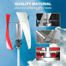 Wind Turbines, 12000W No Noise Vertical Wind Turbine Generator, Magnetic Levitation Wind Turbine Energy Generator Wind Energy Kit, with MPPT Controller for Home Energy Supplementation,Colorful-24V