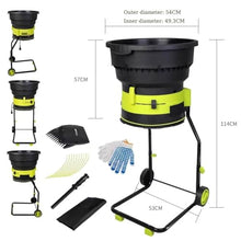 Qiokoith 220V Electric Leaf Mulcher Shredder, Bladeless Portable Garden Shredder with Wheels, Collection Box, 17:1 Shredding Ratio, Shredding of Wood & Garden Debris