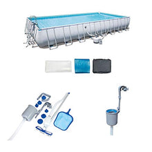 Bestway 31.3 Ft x 16 Ft x 52 in Above-Ground Swimming Pool Set w/Ladder, Sand Filter Pump, Ground Cloth, Cover, Vacuum & Maintenance Kit with Skimmer