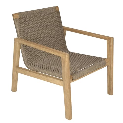 Royal Teak Collection ADCC Admiral Club Chair with Arm Support, Brown Sand