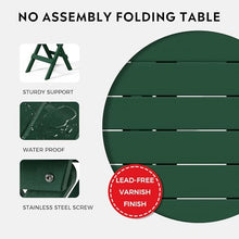 Costaelm Outdoor Bistro Table and Chairs Set of 2, Round Portable Folding Bar Height Barstool Set of 3, Tall Balcony Pub High Top Table 3 piece Patio Set for Deck, Backyard, Garden, Dark Green