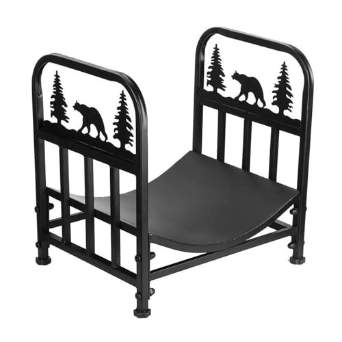 WXPWAMZ Firewood Holder, Concise Mini Firewood Rack for Home Fireplace, Wood Storage Shelf Organizer, Indoor Outdoor Firewood Rack