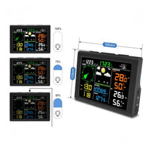 Outdoor Rain Gauge, Wireless Weather Station Digital with Solar HD Color Display