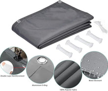 Rectangle Waterproof Sun Shade Sail 18x30 FT Sun Shade Cloth with Grommets,95% UV Blockage Block Fabric Canopy Awning for Outdoor Patio Garden Backyard Carport-Dark Gray