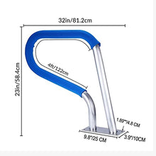 Pool Handrail Handle Grab Rails Swimming Pool Rail Pool Railing Deck Pool Hand Rail 32X22'' Swimming Pool Hand Rail Premium Proof Durable Swimming Pool Bend Handrail - Easy to Install