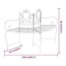 HGKMBRY Circular Tree Bench 4-Piece Black Steel 59-Inch Diameter Durable Outdoor Seating for Garden Patio, Modern Design Comfortable Sturdy Furniture