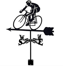 Weathervanee with Roof Mount Metal Weathervane Decoration Black Weather Vane Wind Direction Indicator Kit Metal Bracket Weather Vane for Roof Garden Home Garden Sheds Fence Posts Pergola (Wolves)