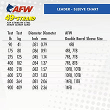 AFW American Fishing Wire 49 Strand 7x7 Stainless Steel Shark Leader Cable 800 lb Test Bright