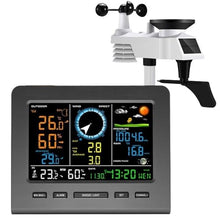 Weather Thermometer,Internet Wireless Weather Station Weather Forecast Temperature Pressure Humidity Wind Rain Gauge Moon Phrase Alarm Clock Tester，WiFi Weather Station 1