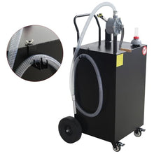 50 Gallon Fuel Caddy with Pump, Portable Gasoline Diesel Storage Tank on Wheels, Heavy Duty Gas Can with Hose and, Fuel Transfer Container for Car, Truck,ATV,Boat,Mower,Motorcycle(Black)