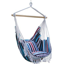 ZerHoc Portable Hammock,Canvas Hammock,Portable Canvas Hammock Chair,Beach Swing Bed with Tree Straps for Indoor and Outdoor Blue 150x130cm