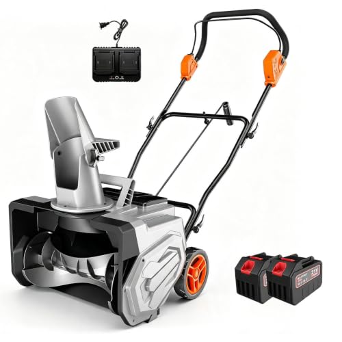 Cordless Push Snow Thrower, 18" Electric Snow Blower Yard
