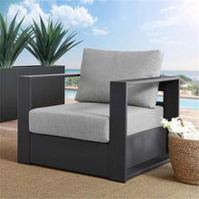 Modway Tahoe Aluminum Outdoor Patio Armchair in Gray Gray