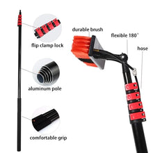 Window Cleaning Equipment with 55 cm Extended Brush Head, Photovoltaic Panel Cleaning Kit, 180°Flexible Rotate Brush Head, for Cleaning Solar Photovoltaic Panels,12m(39ft)