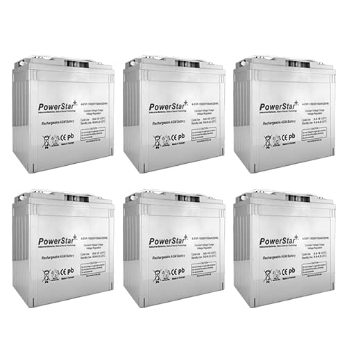 PowerStar Replacement Golf Cart Battery 6 Pack for Fairplay 8V ZX 4.0 48V