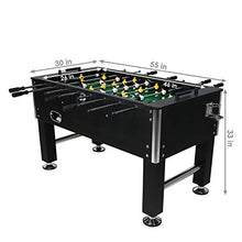 Sunnydaze 55-Inch Foosball Table Chrome Plated Steel Rods - Black