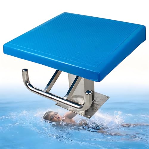 JYETAXDISS Standard Pool Diving Board,Heavy Duty Jump Stand Pool Diving Board,Professional Diving Boards Platform,with Anti Slip Rubber Face,Load 600lbs,Inclined at 15° A